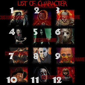 Personalized Name Horror Movie Character, Halloween, Christmas and New Year Gift Poster/ Canvas