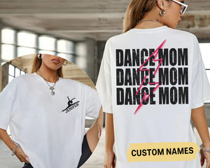 Custom Dance Mom Shirt with personalized kid name, Cute Dance Mama Shirt, Ballet Tee for Mom, Girl Ballerina Shirt, Cheer Mom Shirt