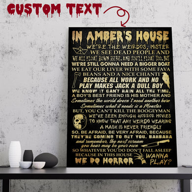 Personalized In This House Horror Movie Canvas 1.25