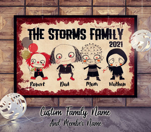 Personalized Horror Movie Family Poster