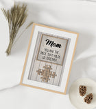 PERSONALIZED NAME MOM YOU ARE THE PIECE THAT HOLDS US TOGETHER, Mom gift