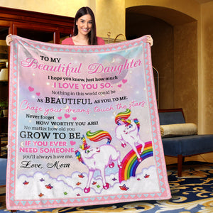 Personalized My Beautiful Daughter Blanket