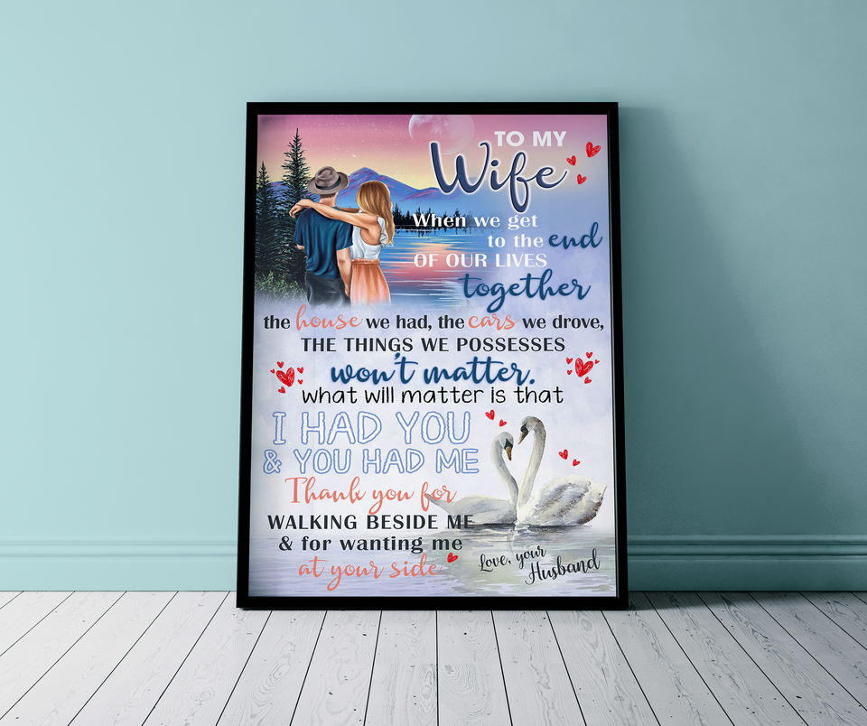 Personalized To My Wife/ Husband Poster Gift