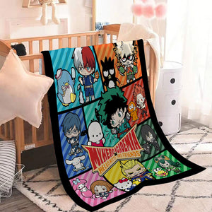 Personalized Hello Kitty And Friend Blanket, Anime Fan
