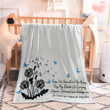 Personalized Butterfly Those We Love Don't Go Away, Memorial Blanket
