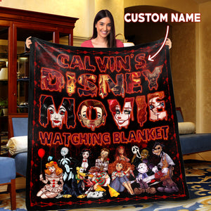 Personalized This Is My Disney Movie Watching Blanket, Halloween Gift