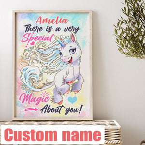 Custom Name There Is A Very Special Magic About You Unicorn Poster