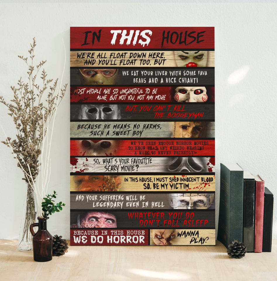 Personalized In This House Horror Movies Poster