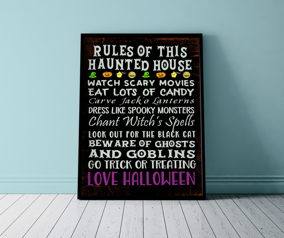 Rules Of This Hunted House Poster