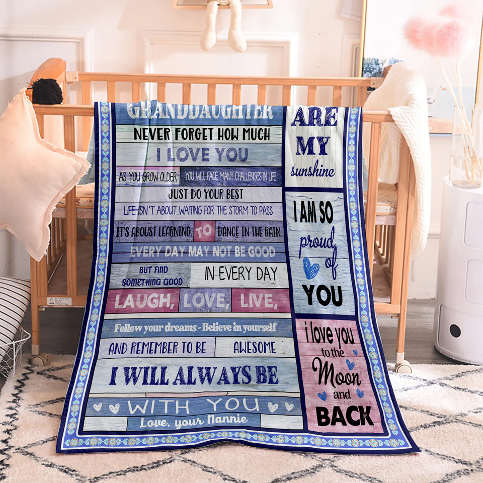 Personalized To My Granddaughter Vintage Blanket Gift